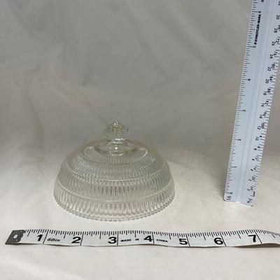 -51- Clear Glass | Covered Butter Dish