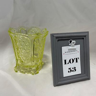 -53- Yellow Vaseline Glass | Uranium | Vase