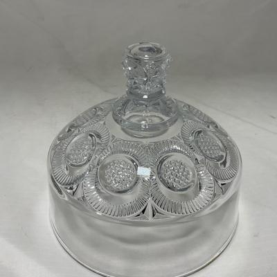 -57- Clear Glass | Covered Butter Dish