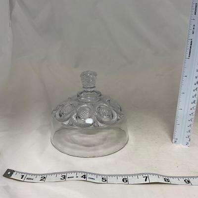 -57- Clear Glass | Covered Butter Dish