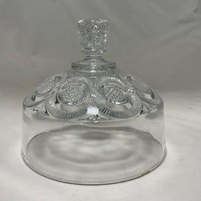 -57- Clear Glass | Covered Butter Dish
