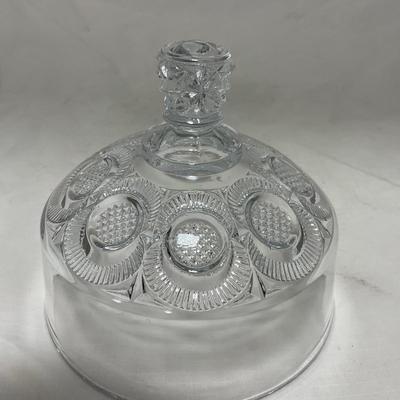 -57- Clear Glass | Covered Butter Dish