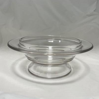 -58- Clear Glass | Frosted Flower Detail | Covered Butter Dish