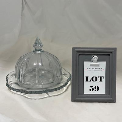 -59- Clear Glass | Covered Butter Dish