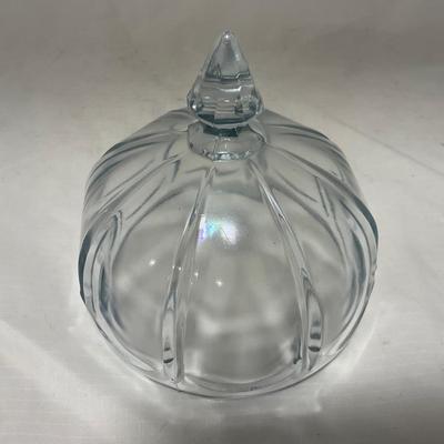 -59- Clear Glass | Covered Butter Dish