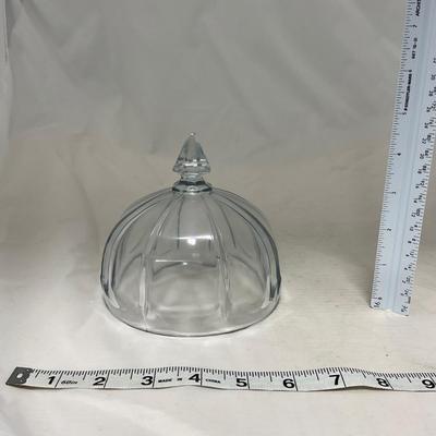-59- Clear Glass | Covered Butter Dish