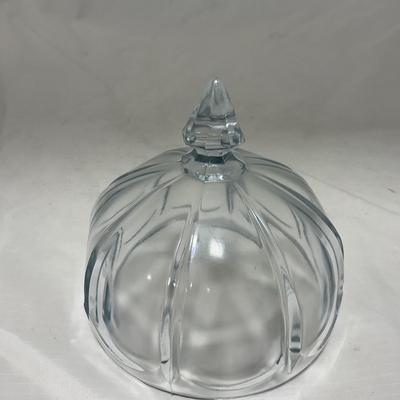 -59- Clear Glass | Covered Butter Dish