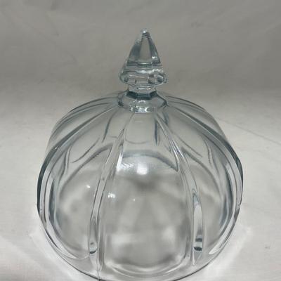 -59- Clear Glass | Covered Butter Dish