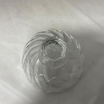 -61- Heavy Clear Glass | Frosted | Cut Glass | Covered butter Dish
