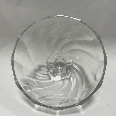 -61- Heavy Clear Glass | Frosted | Cut Glass | Covered butter Dish