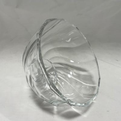-61- Heavy Clear Glass | Frosted | Cut Glass | Covered butter Dish