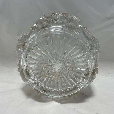 -63- Clear & Gold Glass | Covered Butter Dish | Lidded Jar | Jar