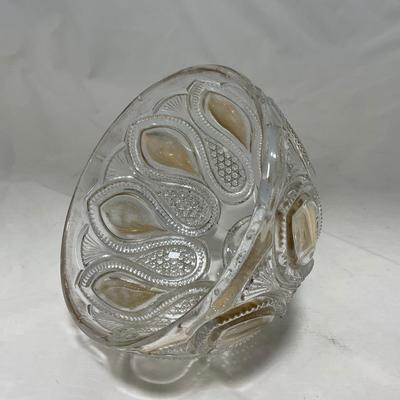 -63- Clear & Gold Glass | Covered Butter Dish | Lidded Jar | Jar