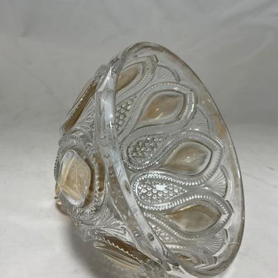 -63- Clear & Gold Glass | Covered Butter Dish | Lidded Jar | Jar