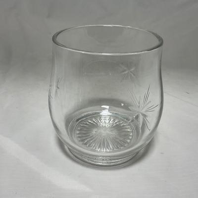 -64- Clear Glass | Mid Century Star Burst | Covered Butter Dish | Lidded Jar | Sugar & Creamer