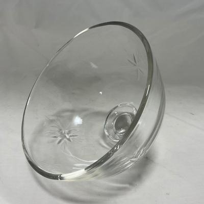 -64- Clear Glass | Mid Century Star Burst | Covered Butter Dish | Lidded Jar | Sugar & Creamer