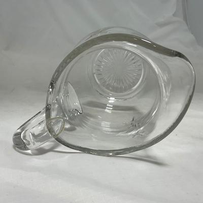 -64- Clear Glass | Mid Century Star Burst | Covered Butter Dish | Lidded Jar | Sugar & Creamer