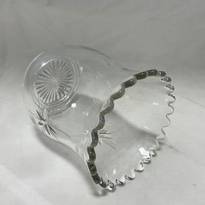 -64- Clear Glass | Mid Century Star Burst | Covered Butter Dish | Lidded Jar | Sugar & Creamer