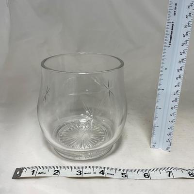-64- Clear Glass | Mid Century Star Burst | Covered Butter Dish | Lidded Jar | Sugar & Creamer