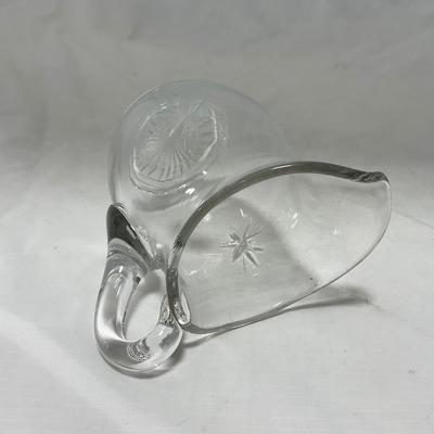 -64- Clear Glass | Mid Century Star Burst | Covered Butter Dish | Lidded Jar | Sugar & Creamer