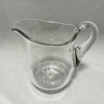 -64- Clear Glass | Mid Century Star Burst | Covered Butter Dish | Lidded Jar | Sugar & Creamer