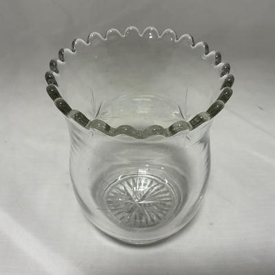 -64- Clear Glass | Mid Century Star Burst | Covered Butter Dish | Lidded Jar | Sugar & Creamer