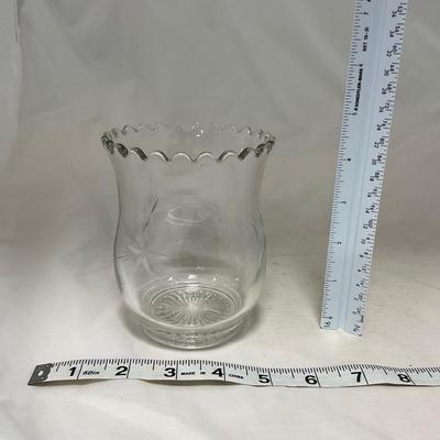 -64- Clear Glass | Mid Century Star Burst | Covered Butter Dish | Lidded Jar | Sugar & Creamer
