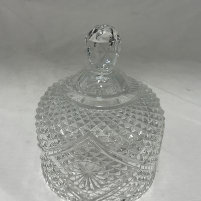 -65- Clear Glass | Small but Tall | Covered Butter Dish
