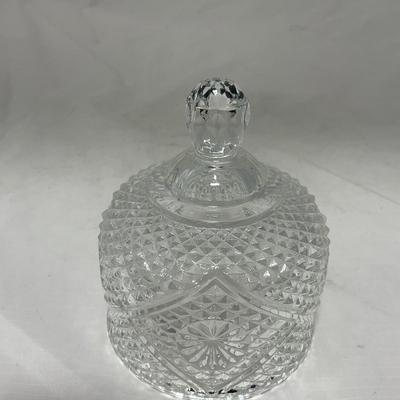 -65- Clear Glass | Small but Tall | Covered Butter Dish