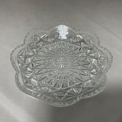 -65- Clear Glass | Small but Tall | Covered Butter Dish