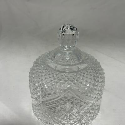 -65- Clear Glass | Small but Tall | Covered Butter Dish