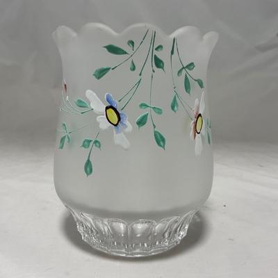 -67- Satin | Hand Painted Glass | Covered Butter Dish, Sugar & Creamer | Lidded Jar | Cruet