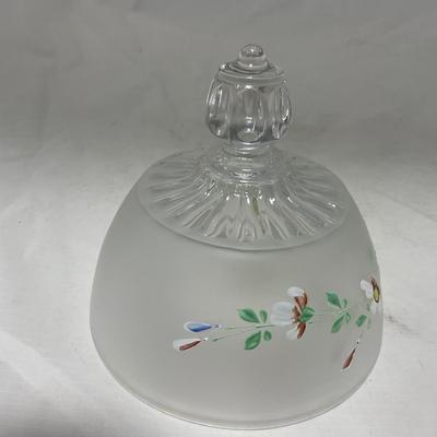 -67- Satin | Hand Painted Glass | Covered Butter Dish, Sugar & Creamer | Lidded Jar | Cruet