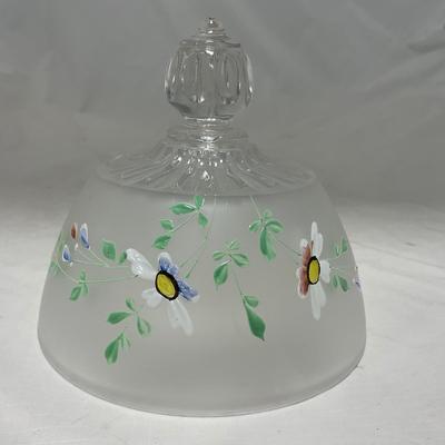 -67- Satin | Hand Painted Glass | Covered Butter Dish, Sugar & Creamer | Lidded Jar | Cruet