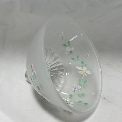 -67- Satin | Hand Painted Glass | Covered Butter Dish, Sugar & Creamer | Lidded Jar | Cruet