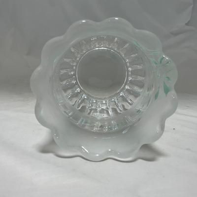 -67- Satin | Hand Painted Glass | Covered Butter Dish, Sugar & Creamer | Lidded Jar | Cruet