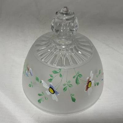 -67- Satin | Hand Painted Glass | Covered Butter Dish, Sugar & Creamer | Lidded Jar | Cruet