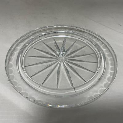-69- Heavy Clear Glass | Cut Glass | Poland | Covered Butter Dish