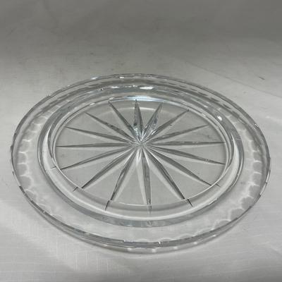 -69- Heavy Clear Glass | Cut Glass | Poland | Covered Butter Dish