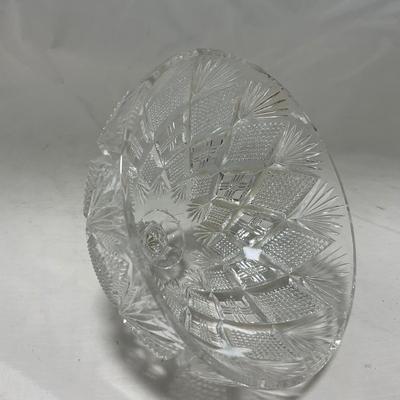 -71- Clear Glass | Diamond Pattern | Covered Butter Dish