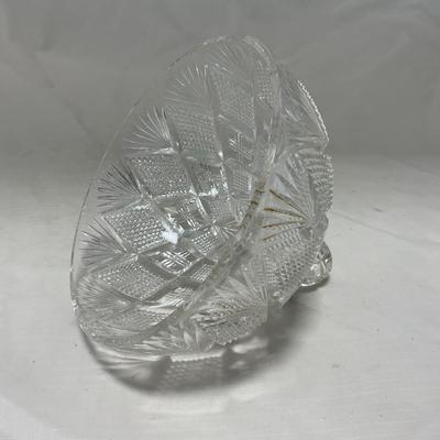 -71- Clear Glass | Diamond Pattern | Covered Butter Dish
