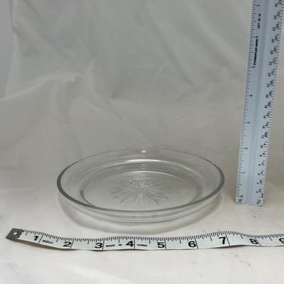 -72- Heavy Clear Glass | Covered butter Dish