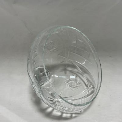 -72- Heavy Clear Glass | Covered butter Dish