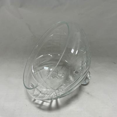 -72- Heavy Clear Glass | Covered butter Dish