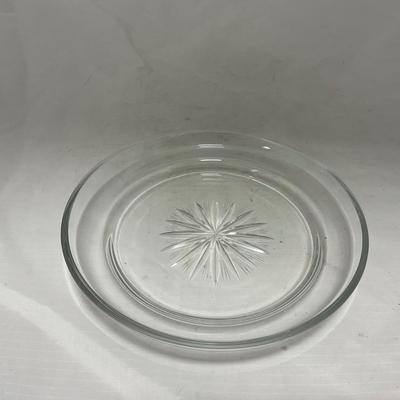 -72- Heavy Clear Glass | Covered butter Dish