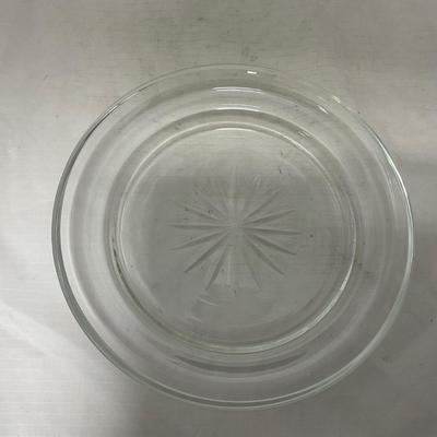 -72- Heavy Clear Glass | Covered butter Dish