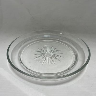 -72- Heavy Clear Glass | Covered butter Dish