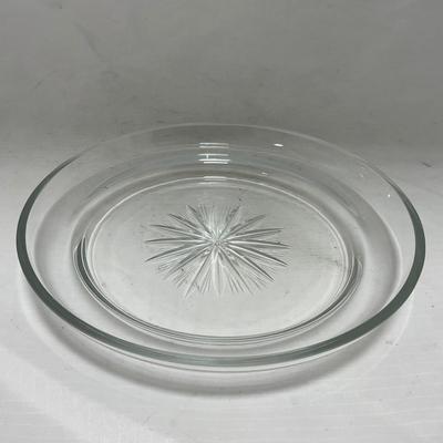 -72- Heavy Clear Glass | Covered butter Dish