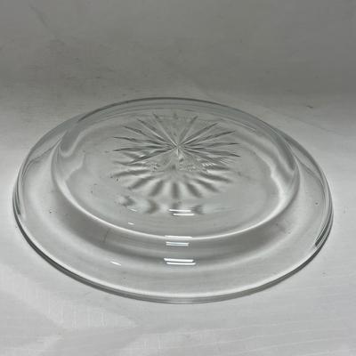 -72- Heavy Clear Glass | Covered butter Dish