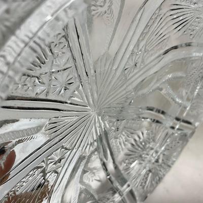 -74- Clear Glass | Intricate Pattern | Covered Butter Dish